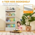 thumbnail image 6 of GVN 4-Tier Bookshelf with 2 Anti-Tipping Kits for Books and Magazines-Gray, Toy Organizers and Storage for Kids, Boys, Girls, Nursery, 6 of 8