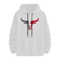 thumbnail image 4 of Valora Men Sweatshirt Men's Hoodies Sweatshirts Casual Bull Head Graphic Drawstring Pullover Hoodie for Everyday Comfort and Versatility White L, 4 of 5