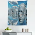 thumbnail image 1 of Abstract Tapestry, Surreal Concept Cloudy Sky Heads and Faces Cloudy Look Blurry Trippy Art, Fabric Wall Hanging Decor for Bedroom Living Room Dorm, 5 Sizes, Slate Blue and Dust, by Ambesonne, 1 of 1