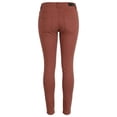 thumbnail image 2 of La Bijou 611S Ultra Stretch Skinny Pants Jeggings for Women Juniors - Rust, M, 2 of 2