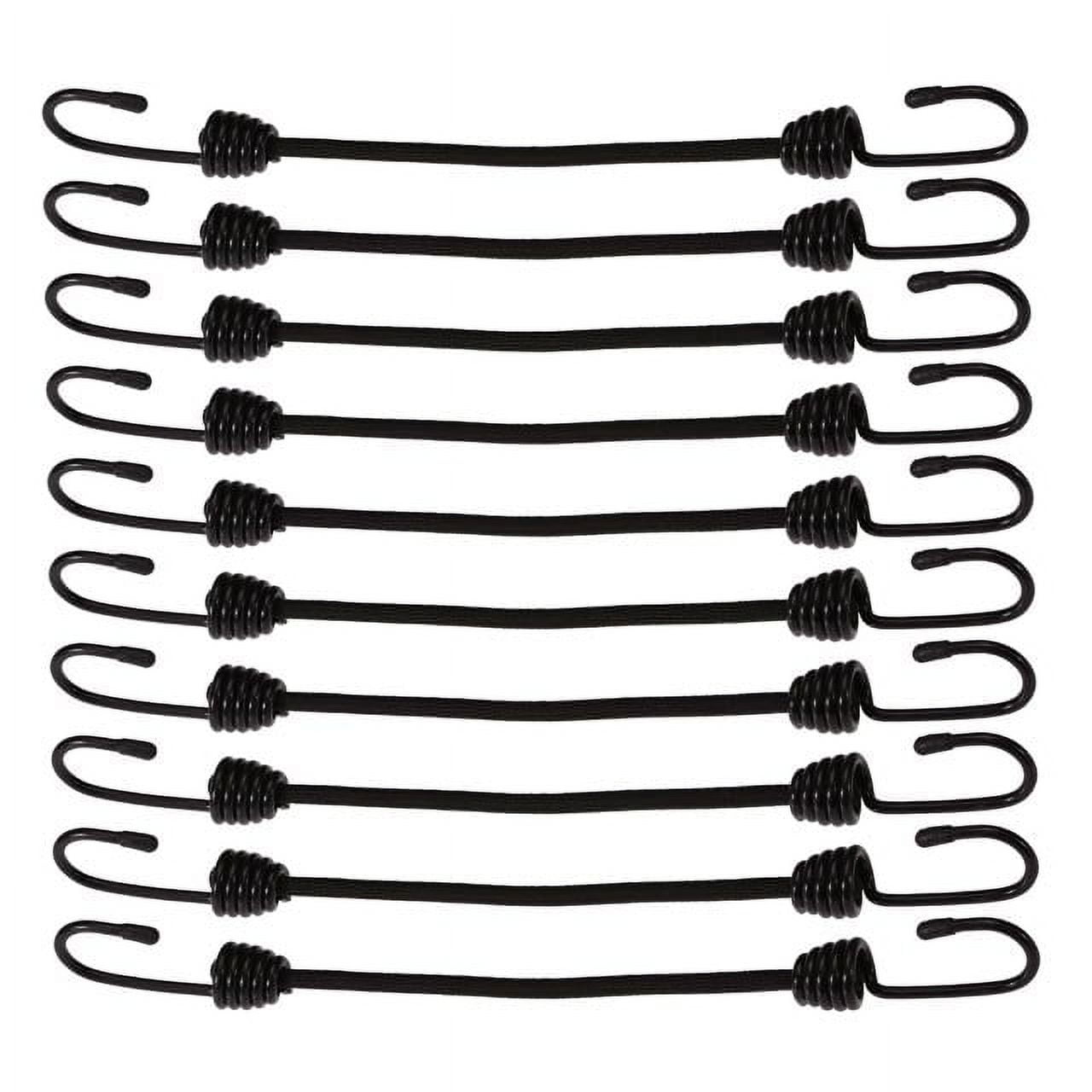 3/8" x 18" Black Bungee Cords (bundle of 10) - 9mm