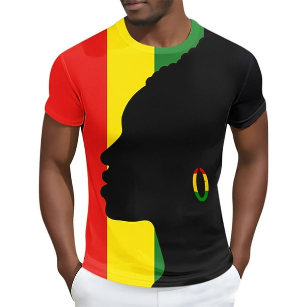 Tops para hombre, blusas y camisas de manga corta con cuello redondo para hombre Camisa de manga corta estampada para hombre Top/camisa de manga corta con cuello redondo Tops para hombre
