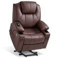 thumbnail image 3 of MCombo Large Power Lift Recliner Chair with Massage and Heat for Big and Tall Elderly, Faux Leather, Light Brown, 3 of 10