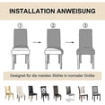 thumbnail image 4 of Fundas para sillas 4 Piezas, Funda elástica para Silla de Comedor Protector de Silla Moderno Lavable para decoración Fiesta Banquetes Oficina Hotel(Beige), 4 of 5