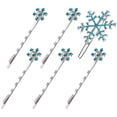 thumbnail image 1 of GOOHOCHY Lurrose - 6 horquillas con forma de copo de nieve, cintas variadas, pasadores, accesorios para el cabello para niños, 1 of 8
