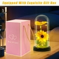 thumbnail image 4 of Sunflower Gifts for Women Artificial Flowers in Glass Dome - Unique Birthday, Christmas, Valentine's Day, Wedding, Mother's Day, Teacher Appreciation Gifts, and Anniversary Gifts, 4 of 8