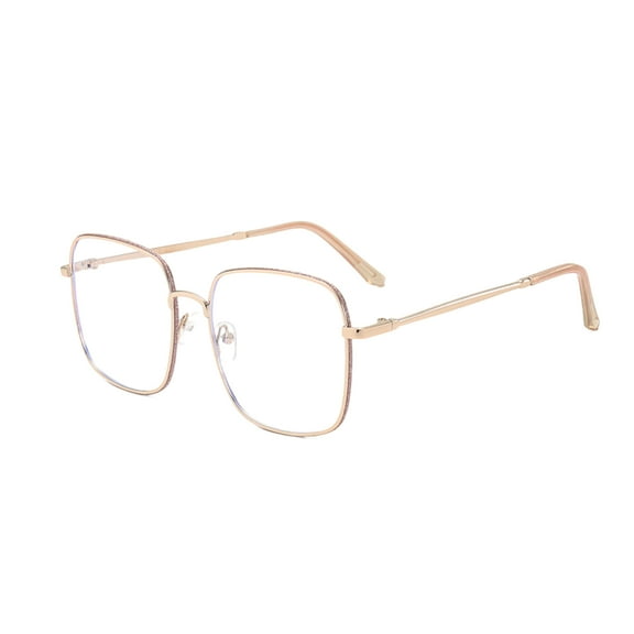 ruhuadgb 1 Pair Anti Blue Light Computer Glasses without Degree Women Men Blue Light Blocking Metal Frame UV Eyeglasses Eyewear