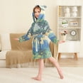 thumbnail image 4 of FORMRS Niños Bathrobe Unisex Hooded Robe Soft Plush Pajamas Sleepwear, Size 2-3T, Retro Mountain, 4 of 7