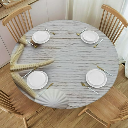 

Tllo0ord Valentines Day Round Tablecloth with Elastic Edges for Indoor Outdoor Kitchen or Party Waterproof Oil-Proof Stain-Resistant wipeable- Fits Tables up Eggplant and Multicolor 42-46
