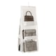 thumbnail image 1 of Organizador de bolso colgante con 6 bolsillos, soporte de almacenamiento de colección de bolsas transparentes (blanco), 1 of 7