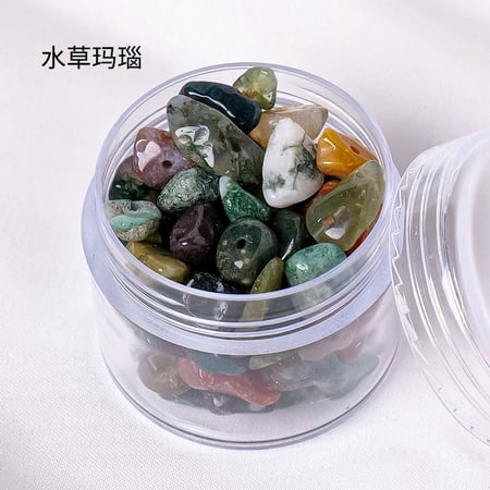 Zhuge 2 pieces of natural mixed color perforated crushed stone canned loose beads semi-finished crushed stone bracelet necklace accessories