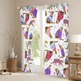 thumbnail image 3 of Feelyou Cartoon Cheetah Leopard Blackout Curtains Set of 2 (52x84 Each), Cute Stars Print Window Curtains, Kawaii Wildlife Lover Curtains and Drapes, Blackout Curtains Room Decor, 3 of 6