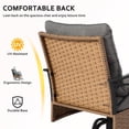 thumbnail image 5 of 3 Piece Outdoor Bistro Swivel Chairs Set, Patio Bistro Set w/ 360° Swivel Rocking Chairs & Table, All-Weather Conversation Set with Metal Frame for Patio Backyard Porches or Garden - Gray, 5 of 9