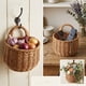 thumbnail image 1 of Hanging Wicker Basket Hand-Woven Wood Storage Basket Hanging Fruit Basket Storage Decorative Basket Fruit And Vegetable Storage For Garden Home, 1 of 6