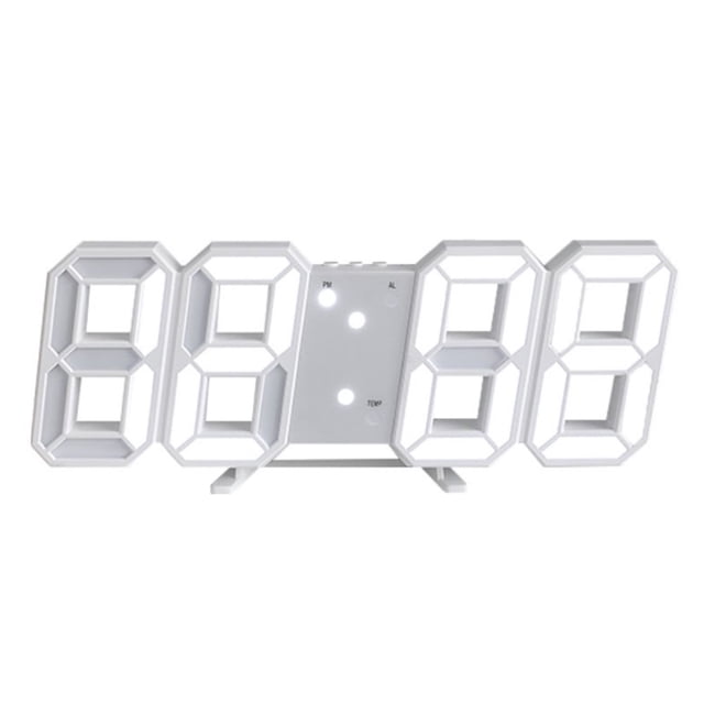 CNKOO 3D Digital Alarm Clock with Snooze Function Wall LED Number Time Clock