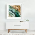 thumbnail image 2 of Marbled Abstract Ink Luxury - Painting Abstract Modern Art Geometric Surrealism Nature Psychedelic Minimalist White Framed Wall Art Print 16 x 16 inches, 2 of 3