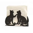 thumbnail image 1 of Mango Steam Tabletop NapkinTissue & Letter Holder for Home, Kitchen, Restaurants (cat, Black), 1 of 2