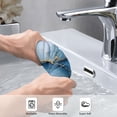 thumbnail image 5 of Polyester Long Towel Multi-Size Water Absorption Good Bright Fluffy Soft For Bathroom Swimming Pool Beach Outdoor Travel Light Blue And Gold Marble, 5 of 8