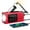 Red, variant on DISEN Emergency Radio 2000mAh Solar Hand Crank AM/FM/NOAA Portable Weather Radio with Phone Charger, LED Flashlight, Reading Lamp, SOS Alarm, Headphone Jack for Indoor Outdoor Emergency,Gray