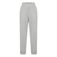 thumbnail image 4 of Criss Cross High Waisted Sweatpants Women Baggy Stretchy Gym Active Athletic Joggers Straight Legs Casual Fall Winter Pants Gray XL, 4 of 8
