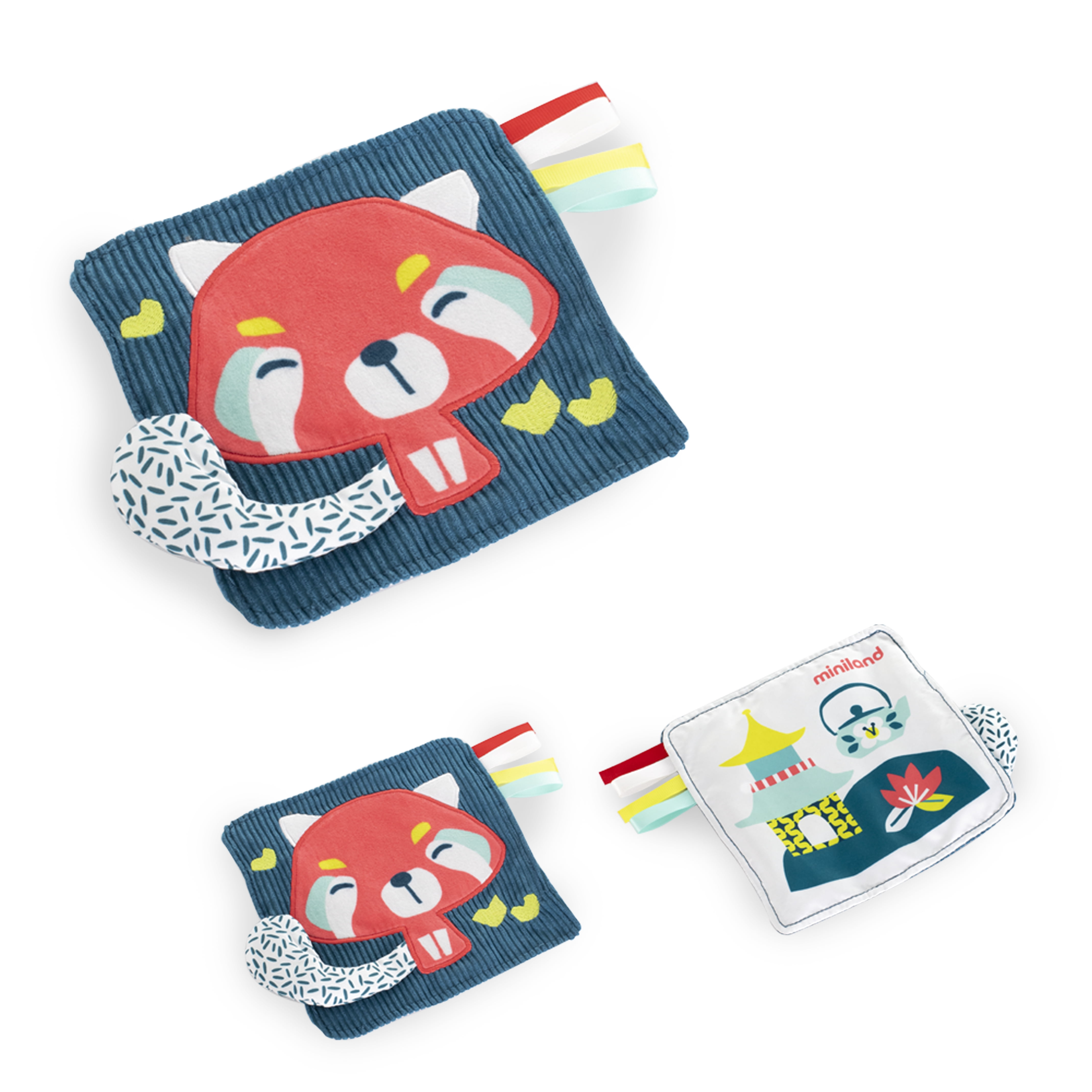 Miniland Feel To Learn Crinkly Sensory Paper Red Panda