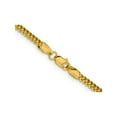 thumbnail image 3 of Gem & Harmony 22 inch 14 Karat Yellow Gold Semi-Solid Franco Chain (2.2mm) for Women, 3 of 6