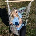 thumbnail image 6 of Equip Jacquard Swing One Person Hammock Chair, Cotton Polyester Blend Blue Culture Collab Pattern, 6 of 8