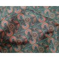 thumbnail image 4 of oneOone Silk Tabby Fabric Leaves & Floral Block Print Fabric BTY 42 Inch Wide, 4 of 5
