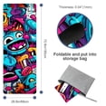 thumbnail image 4 of Graffiti Gym Towel with Storage Bag, 72.8"x26.8", Suitable for Yoga, Pilates, Fitness - Yoga Blanket, Yoga Mat Towel, Hot Yoga Towel Included, 4 of 6