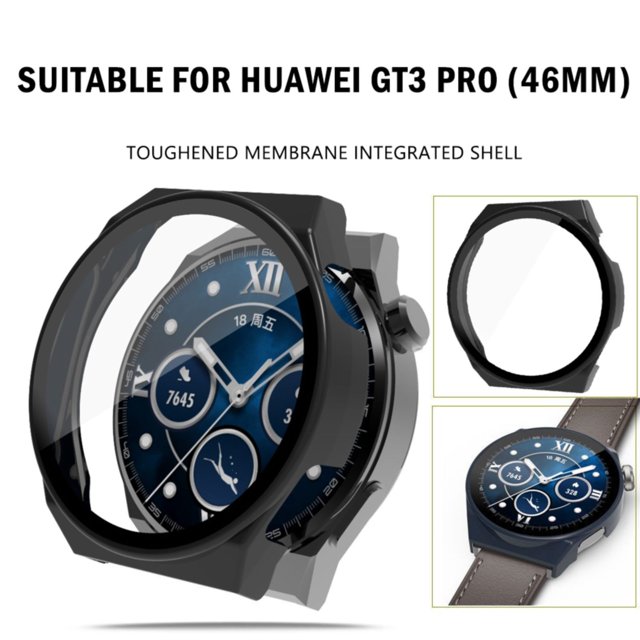 Screen Protector Cover Suitable For Huawei Watch GT 3 Pro 46mm Glass Case+Film Smart Watchband Full Protective Cover