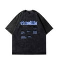thumbnail image 4 of El Malilla Merch Cotton Vintage Wash Tee Shirt Crewneck Short Sleeved Graphic t Shirts Style4, 4 of 5