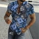 thumbnail image 5 of Camisas con estampado 3D de dólares para hombre, camisas casuales de verano de manga corta ajustadas con botones, blusas y tops para hombre, 5 of 5