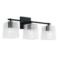 thumbnail image 1 of Capital Lighting Lexi 3-Light Matte Black Fluted Glass Bath Vanity Light, 1 of 2