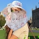 thumbnail image 4 of Sombrero de pesca al aire libre con ventilador solar ancho para mujer, sombrero para el sol con ventilador solar, sombreros para exteriores con ventilador ajustable de 3 velocidades, sombrero para, 4 of 5