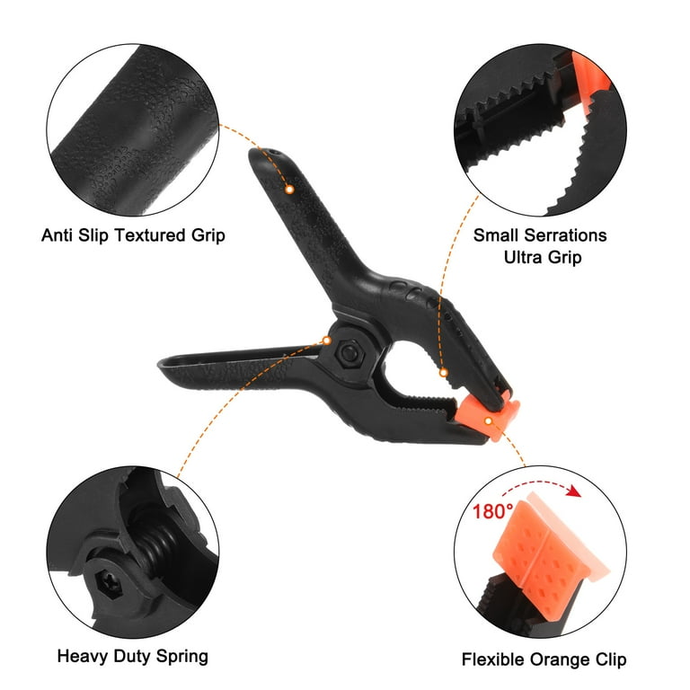 20 Pcs Spring Clamps, 2 Inch Heavy Duty Nylon Spring Clips, Plastic