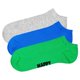 thumbnail image 2 of Happy Socks calcetines deportivos unisex, pack de 6 - Solid Socks Low, mezcla de algodón, unicolor Gris/Azul/Verde 36-40, 2 of 3