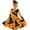 Orange-1, variant on Odeerbi Kids Girls Skater Twirl A-Line Dress Long Sleeve Pleated Dancing Dress Spring Fall Halloween Dress 4-14 Years Children Halloween Printed Princess Dress Kids Clothes Orange