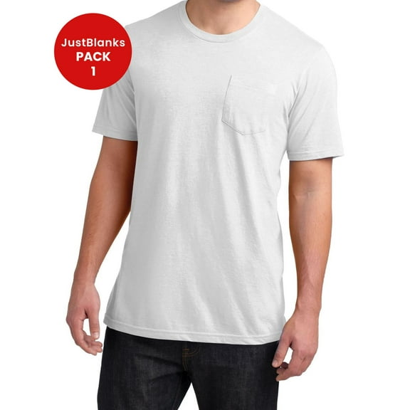 JustBlanks Mens Slim Fit Soft Combed Cotton Stylish Casual with Chest Pocket T Shirt