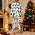 thumbnail image 2 of Lorytime Valentines Funny Valentine Pajamas for Couple Heart Crewneck Long Sleeve Top with Pockets Bottom Mens Sleepwear, 2 of 8