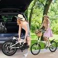thumbnail image 4 of Ambifirner 20 Inch Folding Bike with Basket 6 Speed Foldable Bike with 100% Assembled, Double V Brakes, Phone Holder & Fenders, High-Carbon Steel Frame, Non-Slip tire and Adjustable Saddle, 4 of 9
