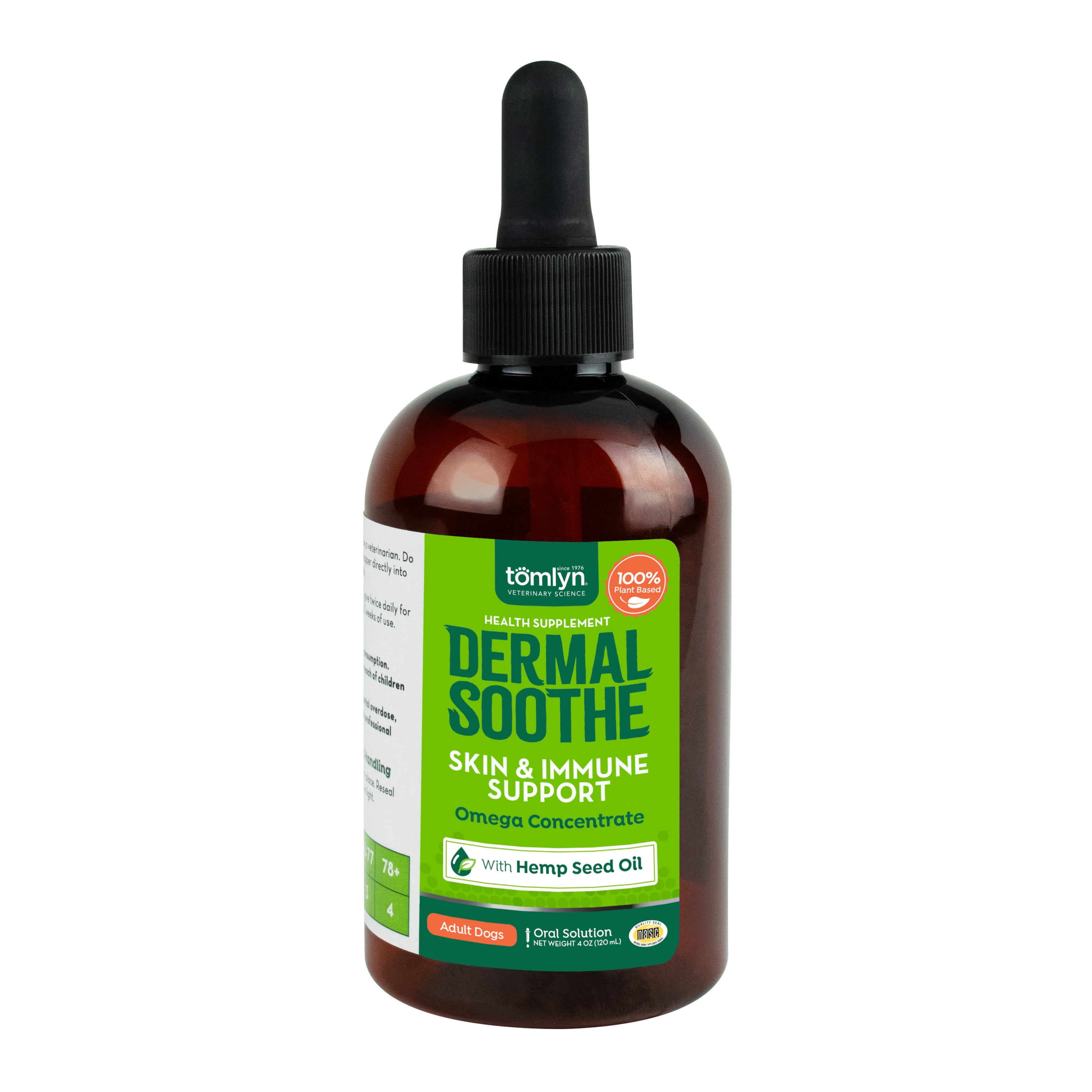 Tomlyn Dermal Soothe Plant Based Omega Concentrate for Dogs with Hemp Seed Oil, All Natural