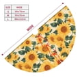 thumbnail image 3 of Yiaed Green Leaf Sunflower Print Christmas Tree Skirt , Tree SkirtsTree Mat for Christmas Winter Holiday Indoor Decorations-48", 3 of 7