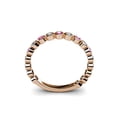 thumbnail image 4 of Pink Sapphire and Diamond 1.8mm Bezel Set Eternity Band 0.36 Carat tw in 14K Rose Gold.size 6.5, 4 of 7