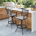 thumbnail image 2 of Crestlive Aluminum Outdoor Swivel Bar Stools with Sunbrella Cushions, Set of 2, Cast Silver, 2 of 7