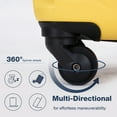 thumbnail image 5 of Suitcase Hardshell Luggage Set: ABS Lightweight Carry-On with 360° Spinner Wheels, TSA Lock and Two Hooks Design for Travel(Yellow, 3-Piece Set (20/24/28)), 5 of 7