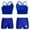 Royal Blue, variant on iiniim Girls Sports Clothes Outfit Yoga Workout Outfit Crop Top with Shorts Set Dancewear Sportsuit 6-14
