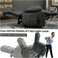 thumbnail image 4 of JERFIT Electric Power Lift Recliner Chair with Massage and Heat, Infinite Positioning, Grey, 4 of 9