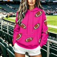 thumbnail image 2 of CAIXIA Game Day Sweatshirt for Women Football Funny Graphic Print Hoodies Casual Fall Season Pullover Tops with Pockets, 2 of 7