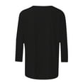 thumbnail image 5 of Women's 3/4 Sleeve Tops 2025 Fashionable Plus Size Graphic T Shirts Crew Neck Casual Formal Shirts Comfortable Stylish Tees, 5 of 5