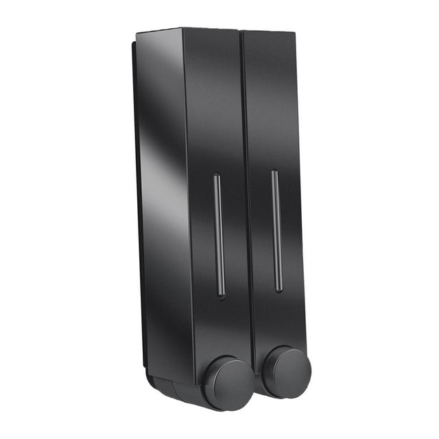 Dispensador de jabón, botellas con bomba, loción de manos, gel líquido, soporte para cocina Doble negro